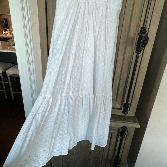 Banana Republic white maxi sundress petite size 8 NEW - Picture 8 of 12